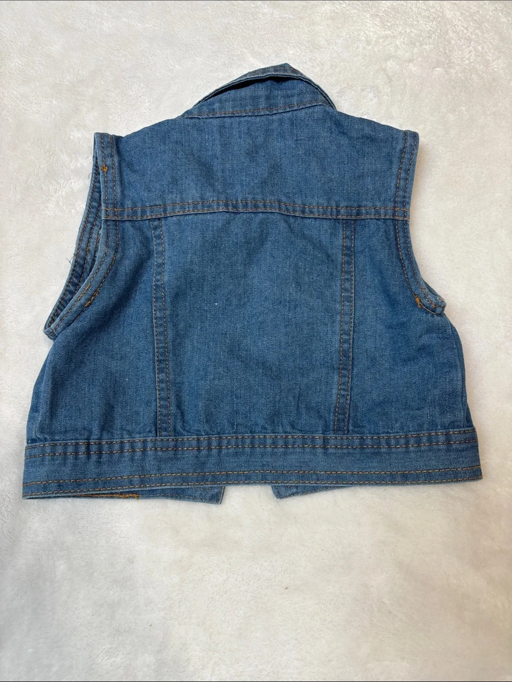 Nannette Girls' Medium Blue Denim Sleeveless Vest